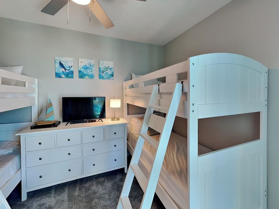 Third Bedroom - Two Twin/Twin Bunk Beds and TV