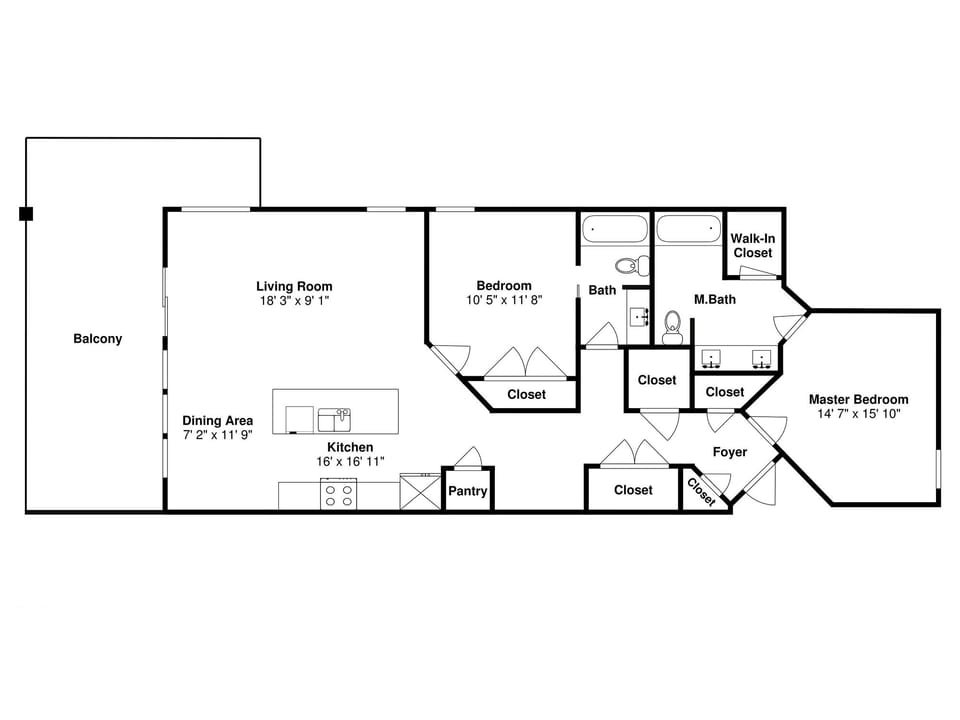 Sea Glass #307 Floor Plan