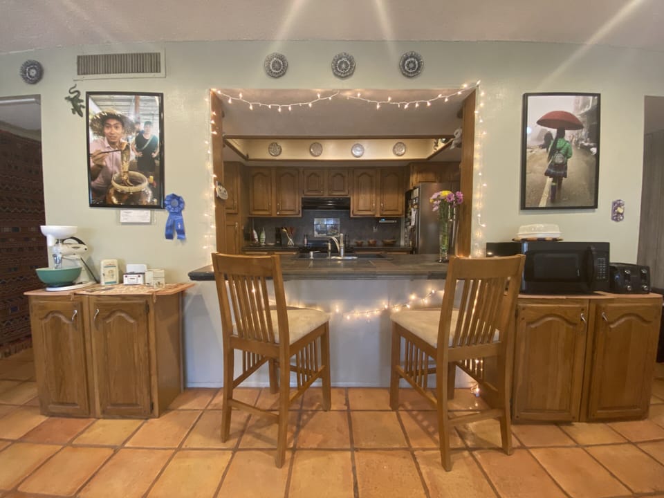 View from dining area, eat-in kitchen
