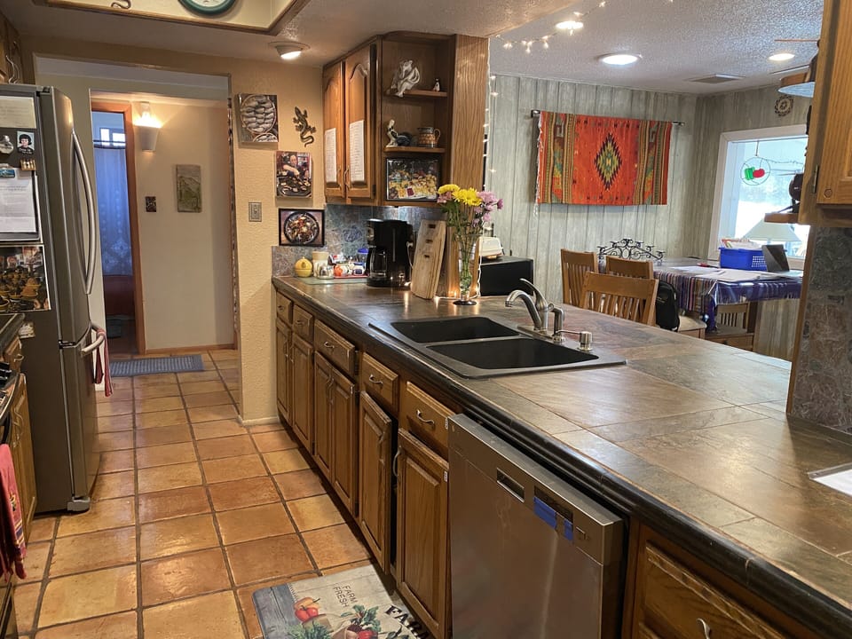Another view from kitchen looking into dining room