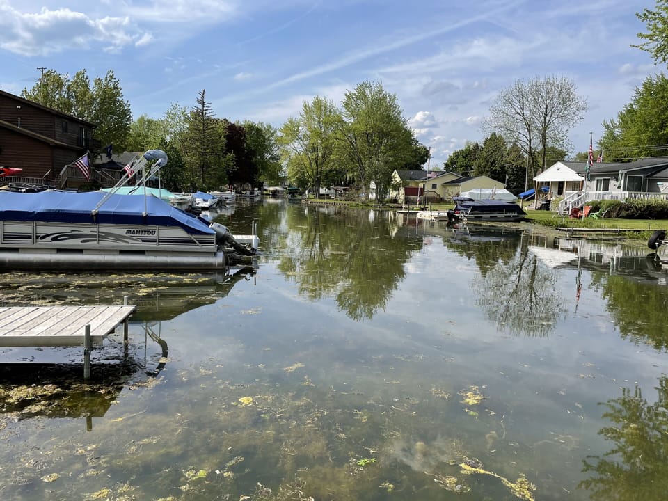 View of the canal looking toward Wamplers Lake. 
