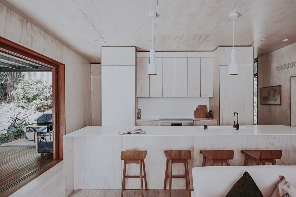 The spacious kitchen with large island breakfast bar. 