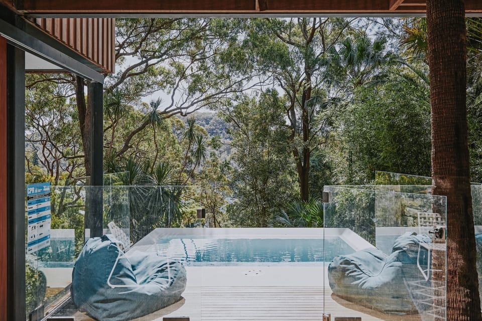 The award-winning concrete plunge pool. 