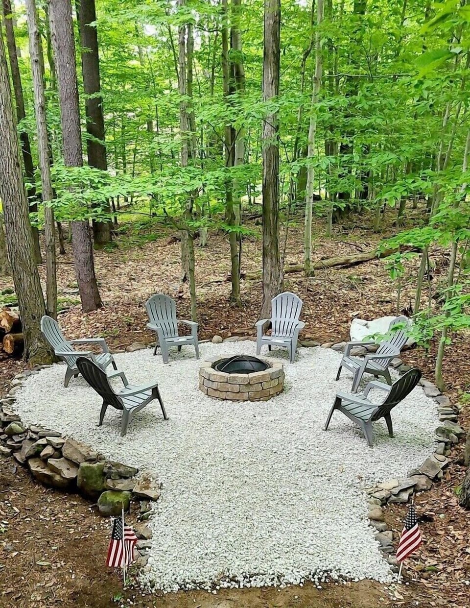 Outdoor firepit at Home for roasting marshmellows!