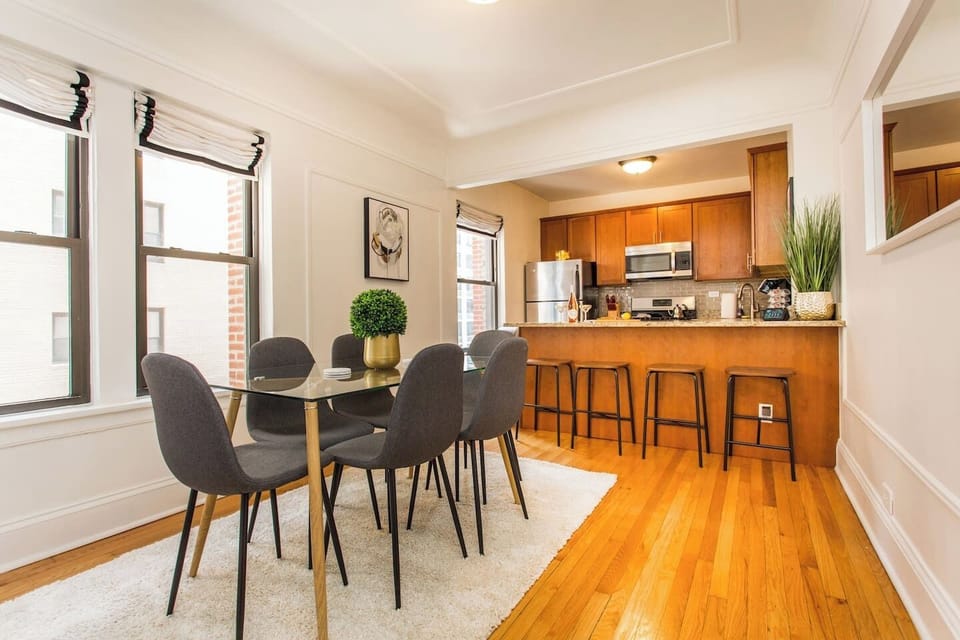 Big kitchen and dining room