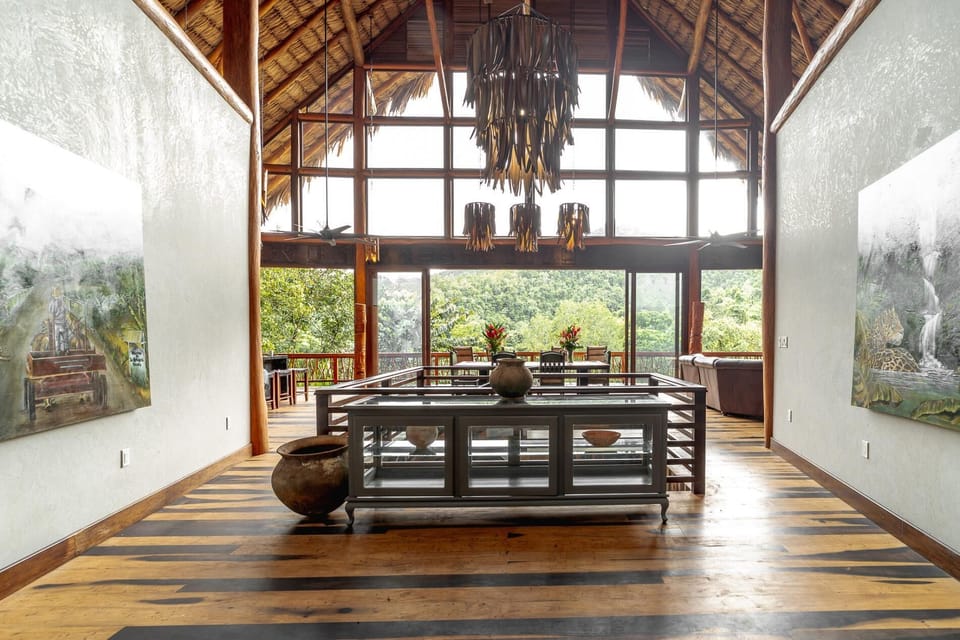 Entry Foyer w/ Mayan Artifact display case.