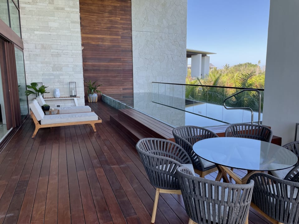 Deck with private pool