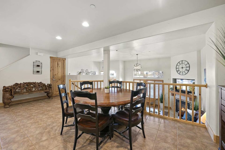 Dining area right above living space