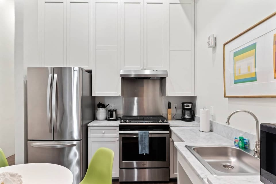 front view of Kitchen space, fully furnished with all your necessary items!