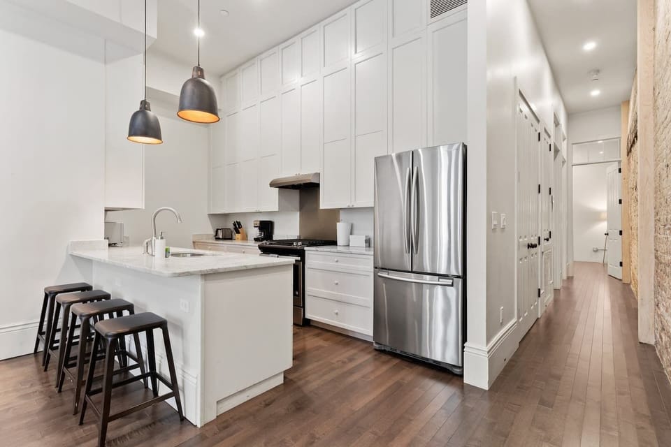 Well lit kitchen space