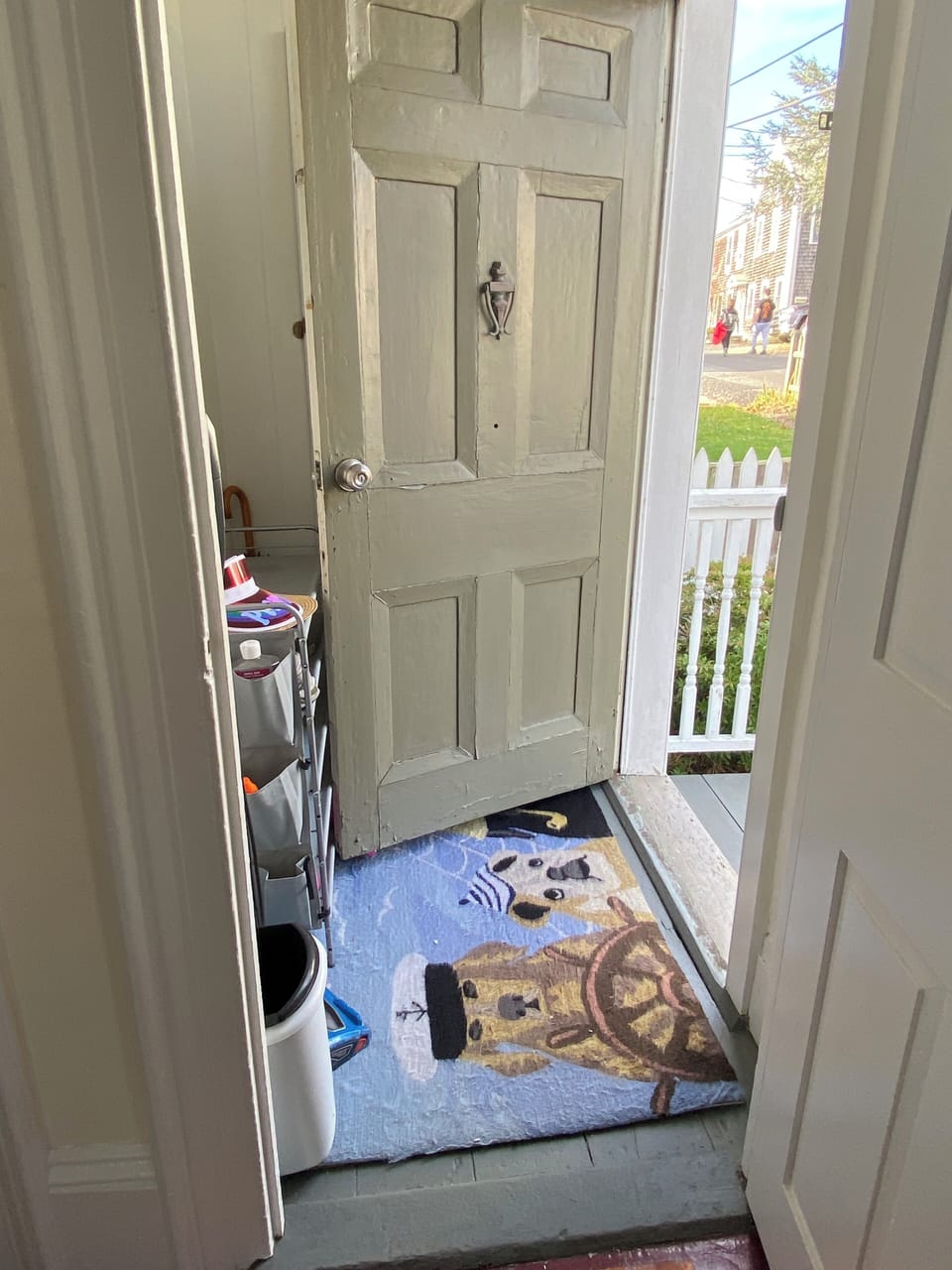 Bedroom leads to separate entrance/exit to private fenced-in lawn 