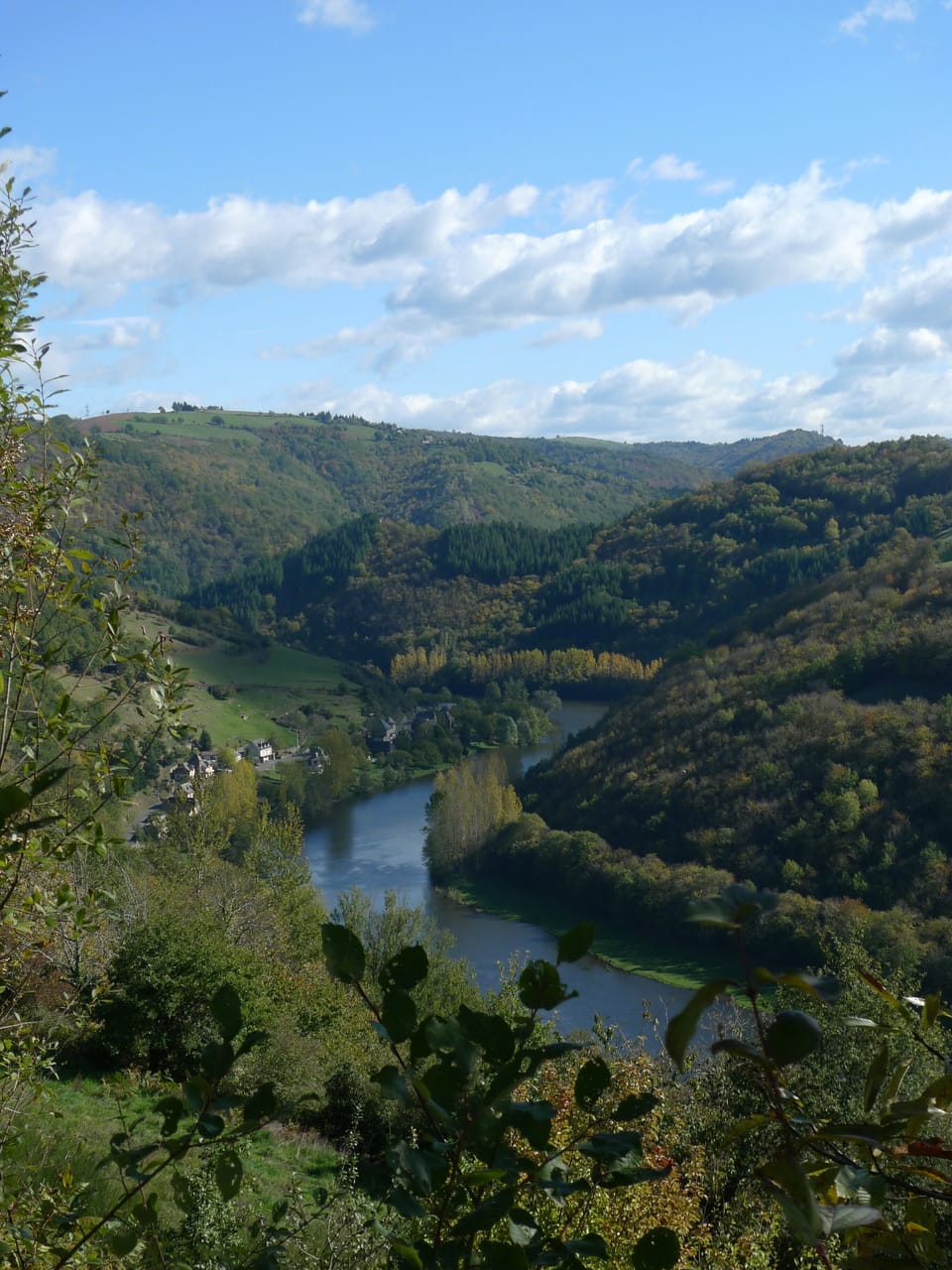 The Lot River below