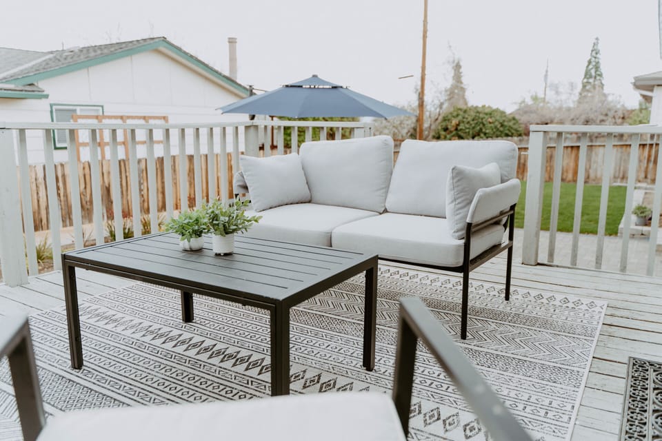 Enjoy your morning coffee from our beautify outdoor deck!