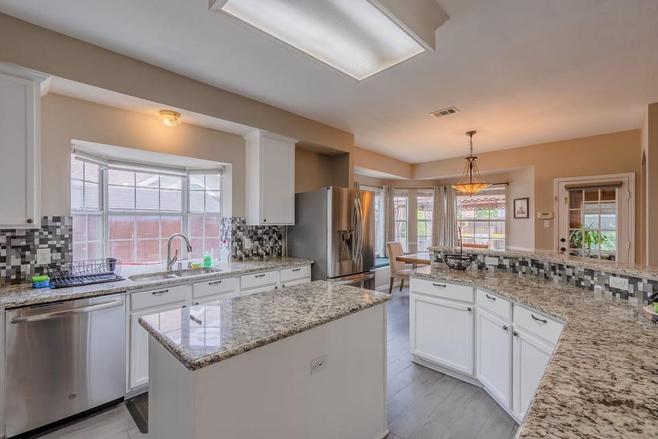 Room, Indoors, Kitchen, Flooring, Kitchen Island