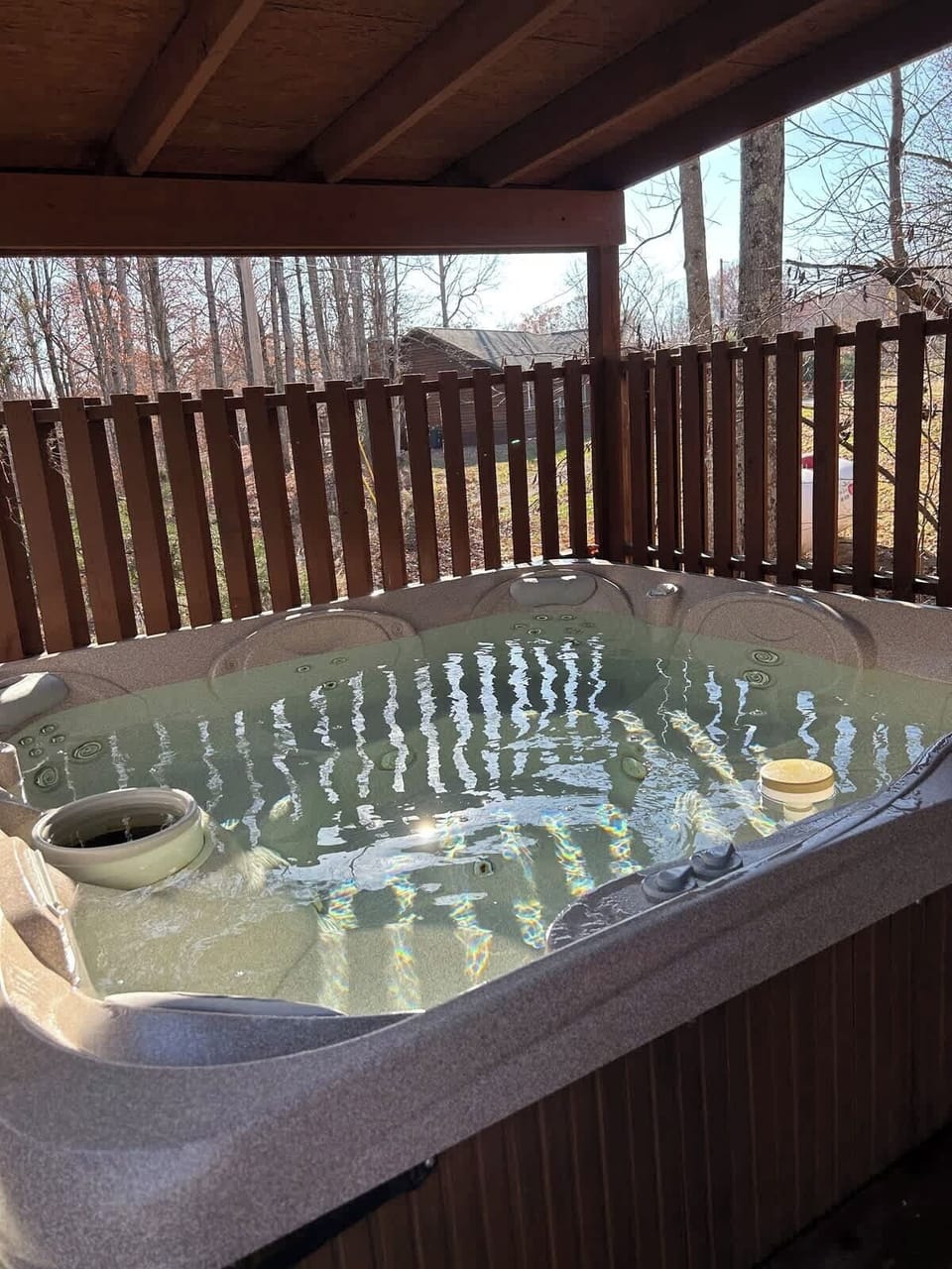 Hot Tub on Covered Deck