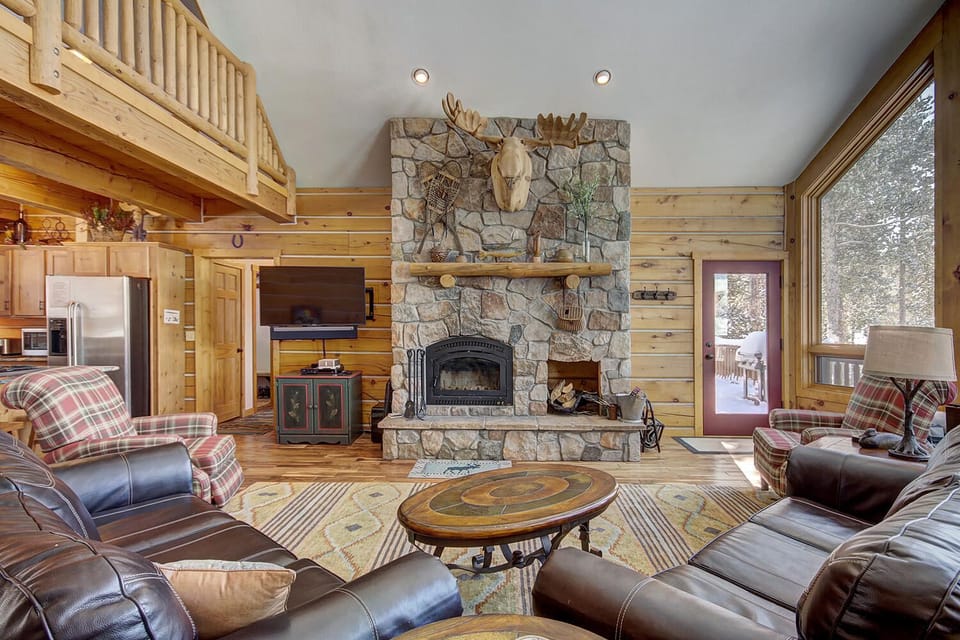 Wood burning fireplace