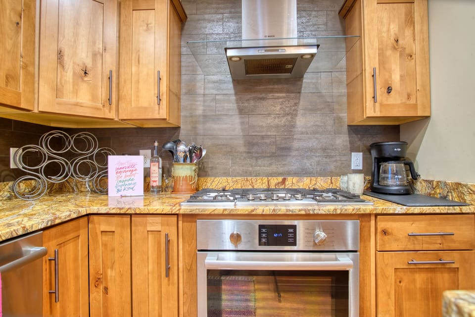 The kitchen area
