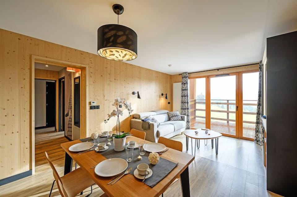 Settle into the dining area and enjoy a nice meal. Views vary.