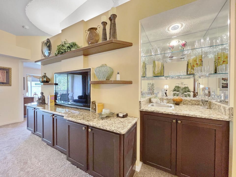 Entertainment center and wet bar