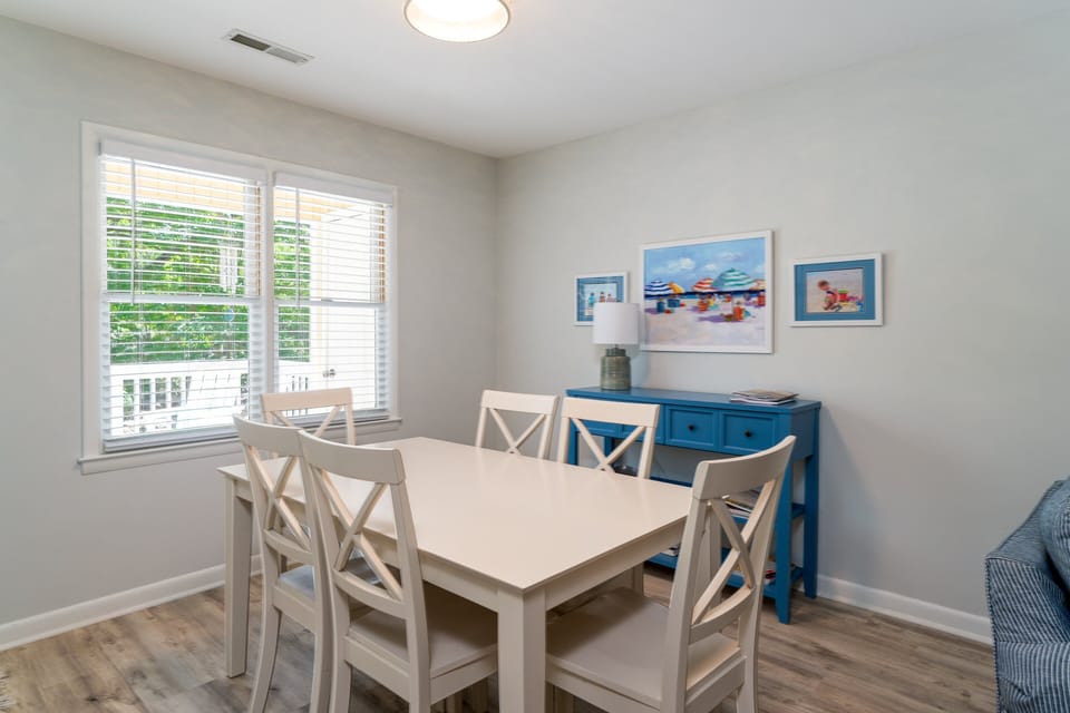 Dining table with seating for 6