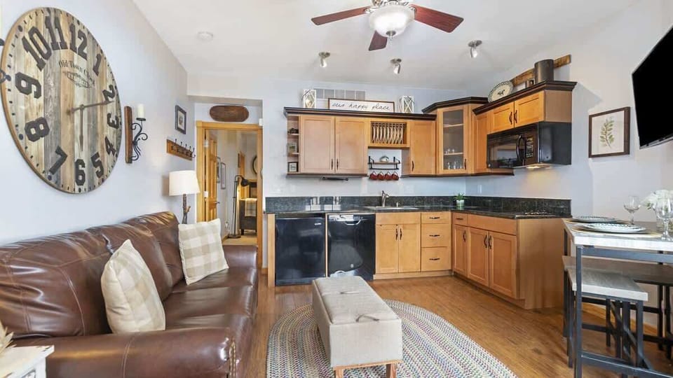 View of kitchen form living room