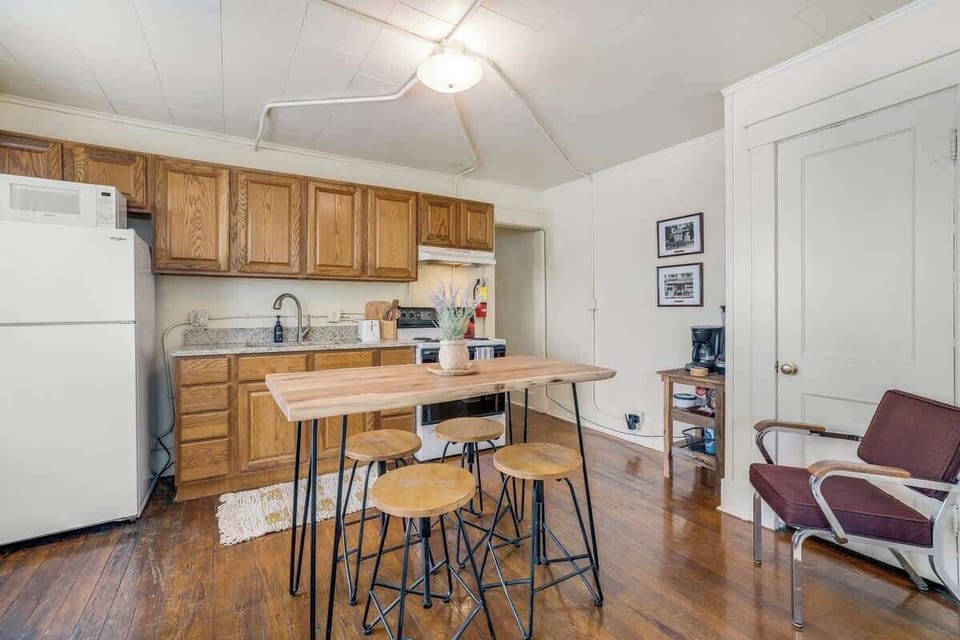 Our kitchen is fully stocked with the essentials you'll need to create your favorite home cooked meals.