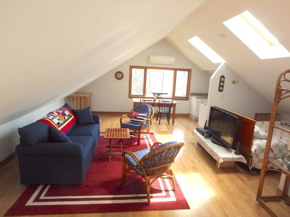 Main Sitting Area with Sofa Bed and Large screen ROKU TV