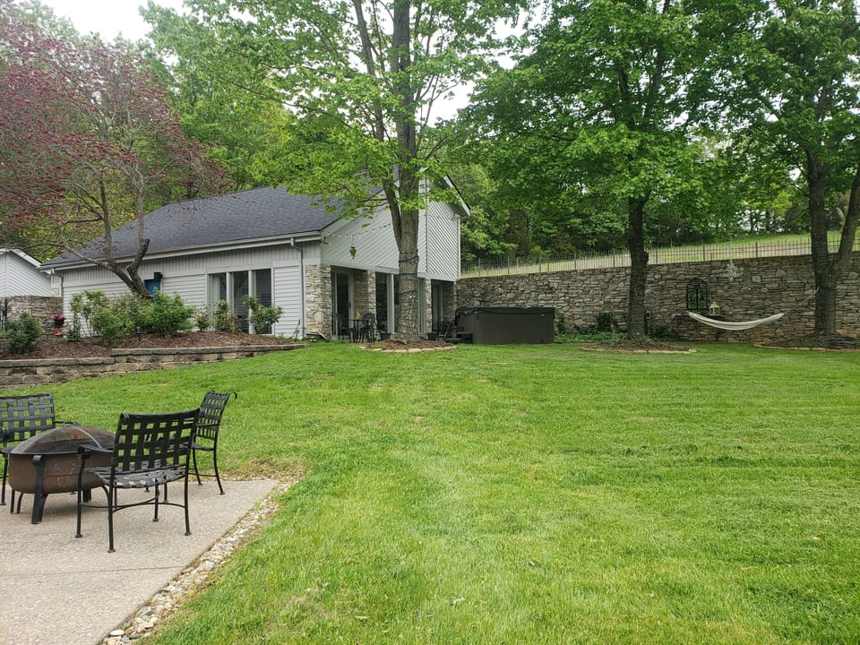 One of two fire pits available for guests