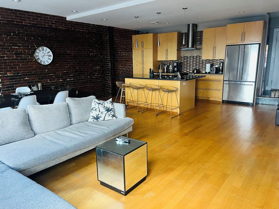 Open kitchen. Fully stocked with everything you need reed. 