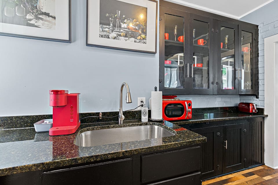 a Keurig and a beginning stock of K cups are provided for your stay