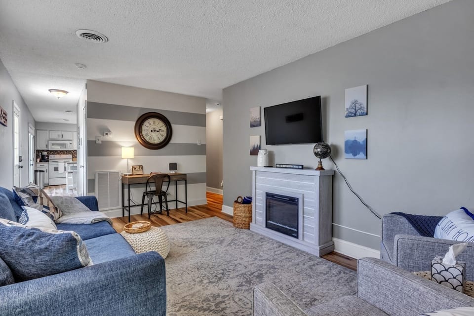 Living room with flat screen TV