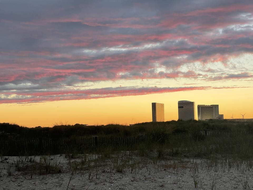 Sunset from the inlet beach.