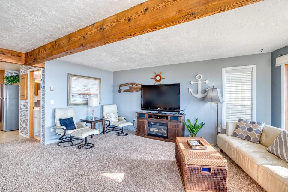 Living Room with a Flat-Screen TV