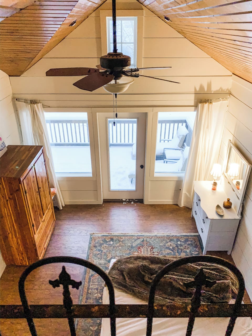 View from sleeping loft
