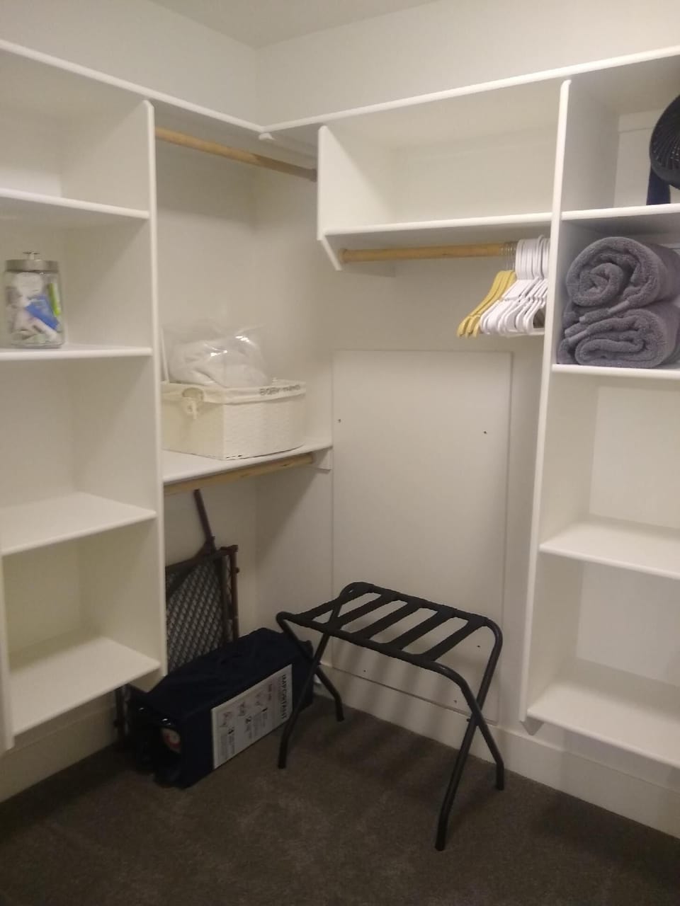 3rd floor master suite walk-in closet, pack-n-play, extra toiletries 