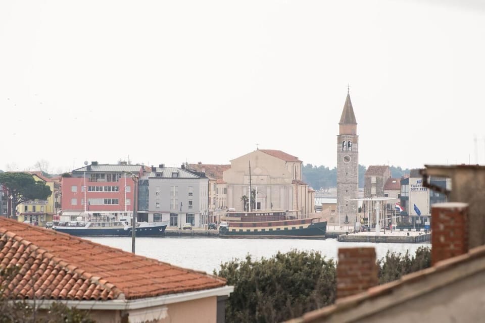 The view of the city center and sea in the distance from the property