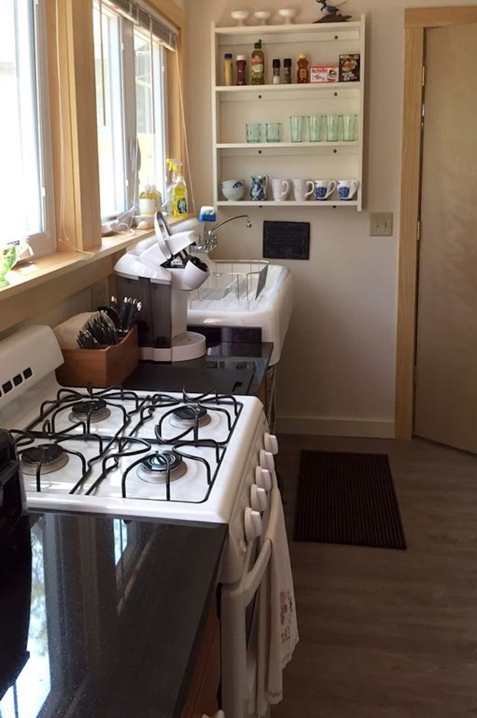 Kitchen stove and sink