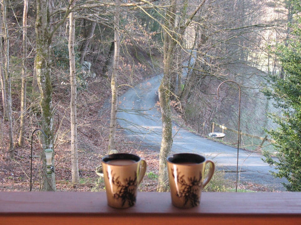 Morning coffee on the porch, yes please!