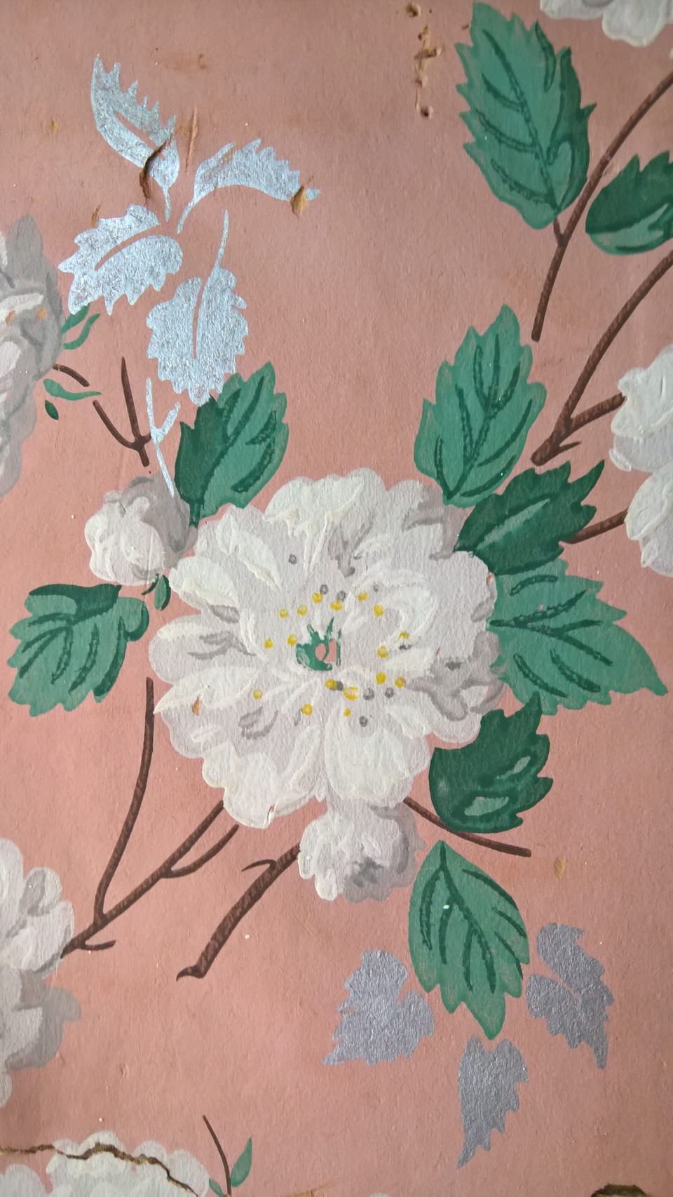 The original wallpaper in the closet!