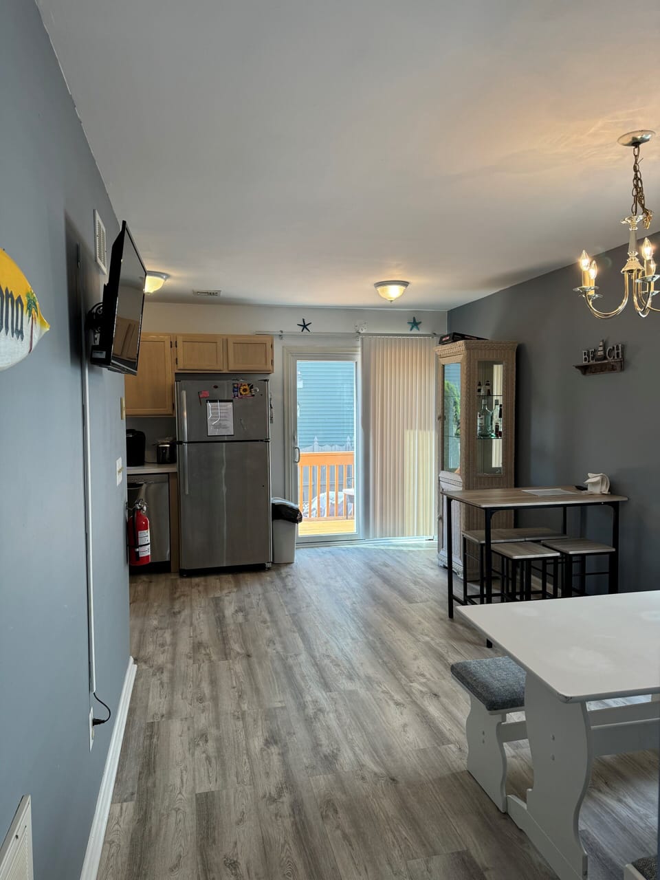 View of Dining Area from Hallway 
Back Door to Deck and Back Yard
