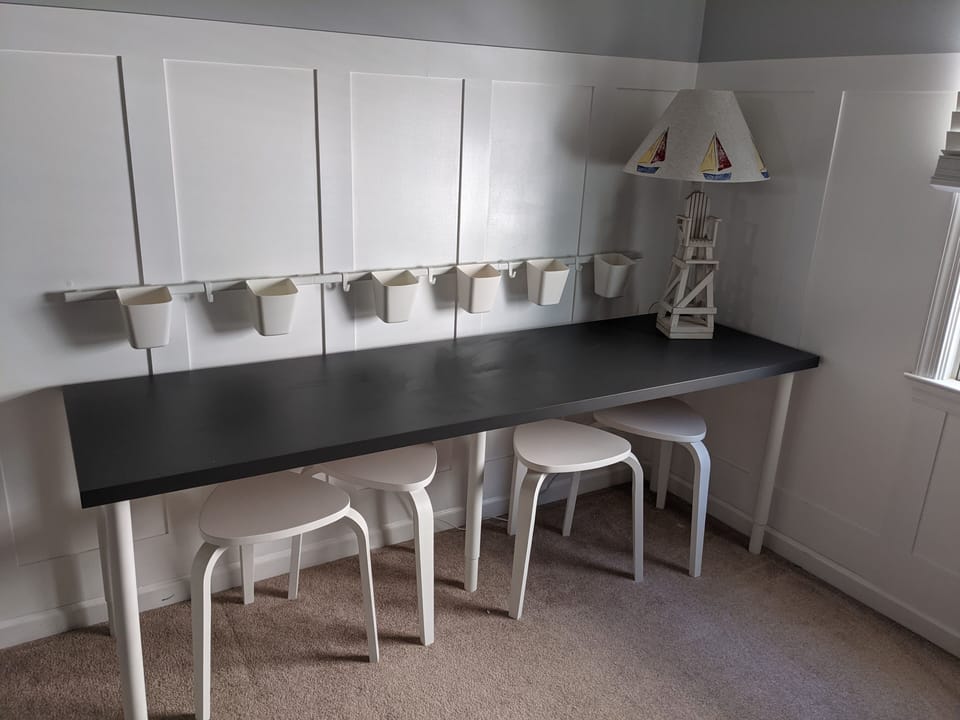 Activity or work space for kids and adults alike.
