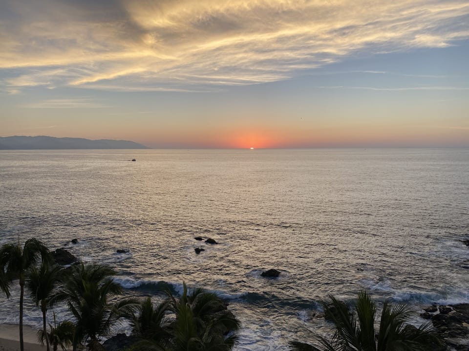 Sunset view from master bedroom and condo
