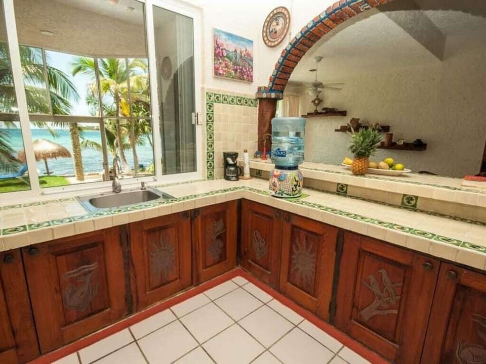 The Spacious Kitchen Also has Fantastic Beach Views
