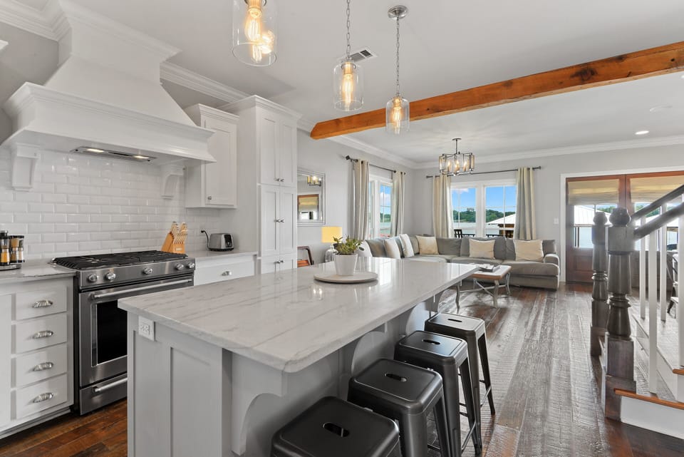 Open Area with Kitchen, Living and Dining Area
