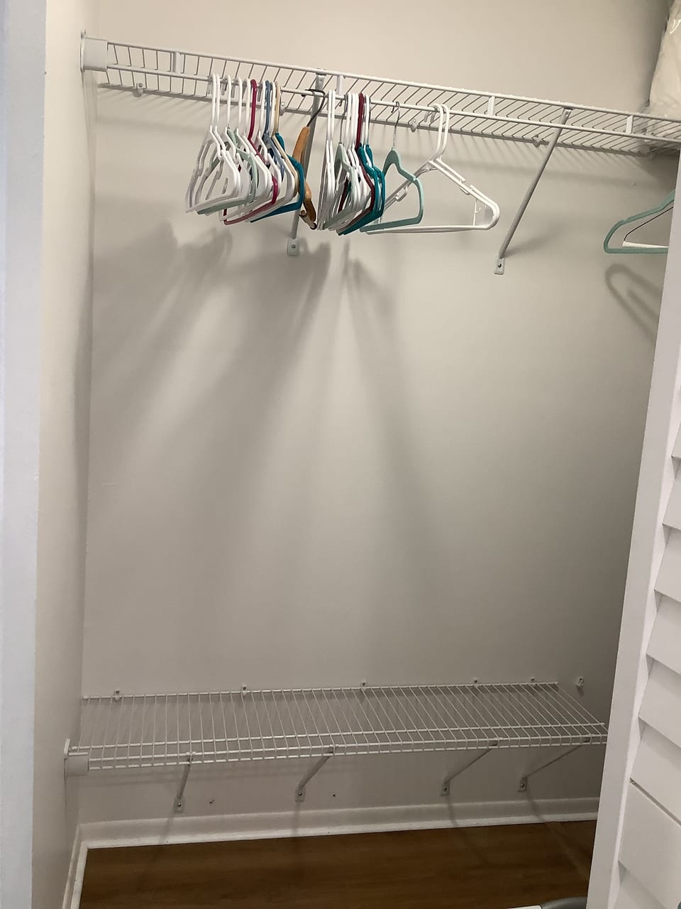 Walk in closet in master bedroom