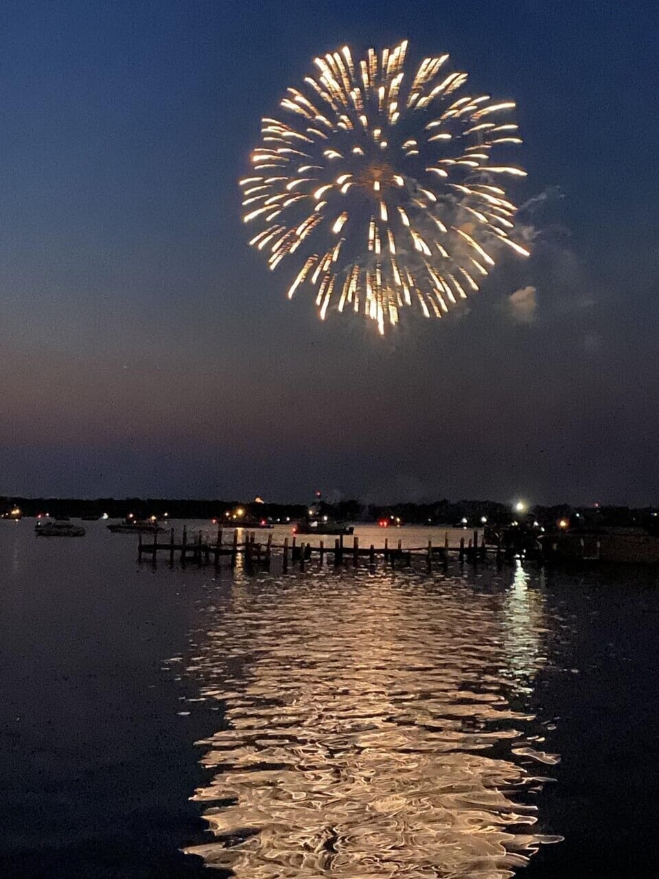 Annual July Fireworks Show view from Deck