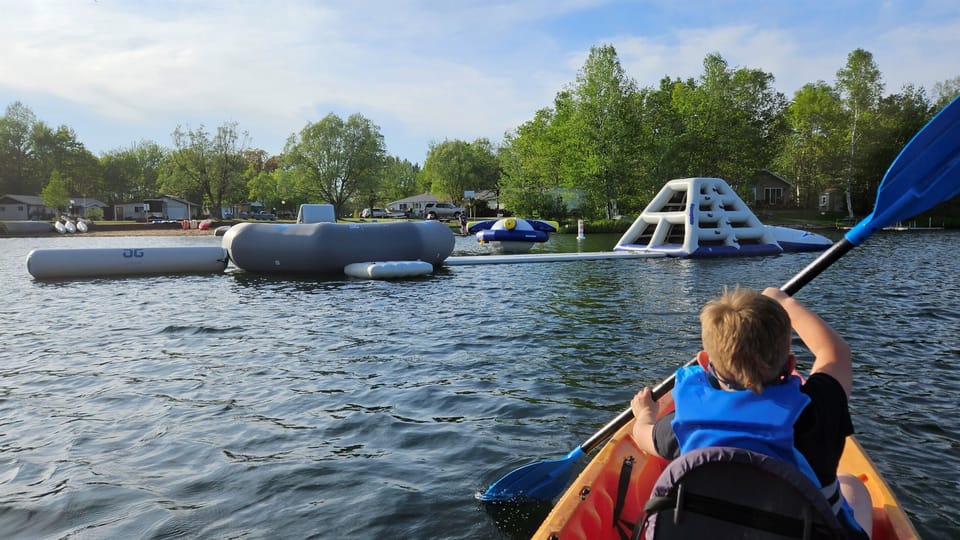 Kayaking by the Aquapark