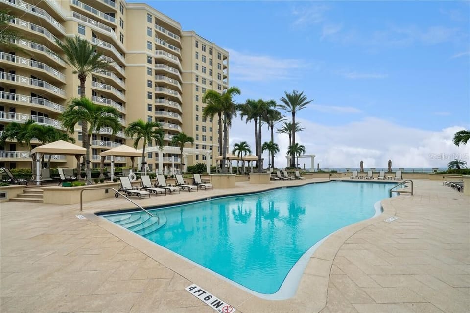 aerial view of pool