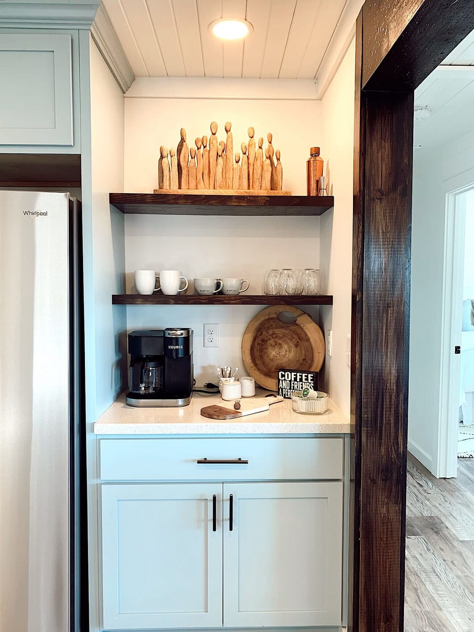 Enjoy our coffee bar with our Keurig coffee maker and full pot option. 