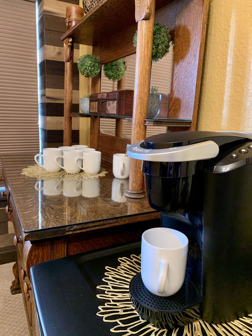 Enjoy your morning coffee and watch the sunrise. 